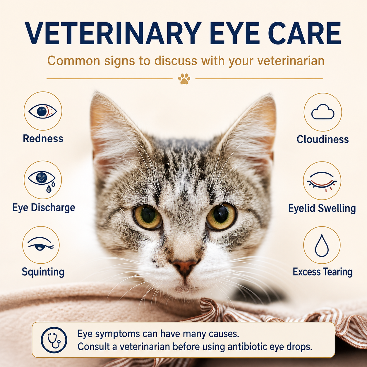 Common pet eye signs that should be discussed with a veterinarian