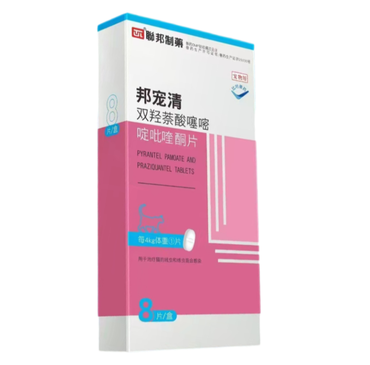 PETBUCK Praziquantel & Pyrantel Pamoate Deworming Tablets for Cats – 8 Tablets