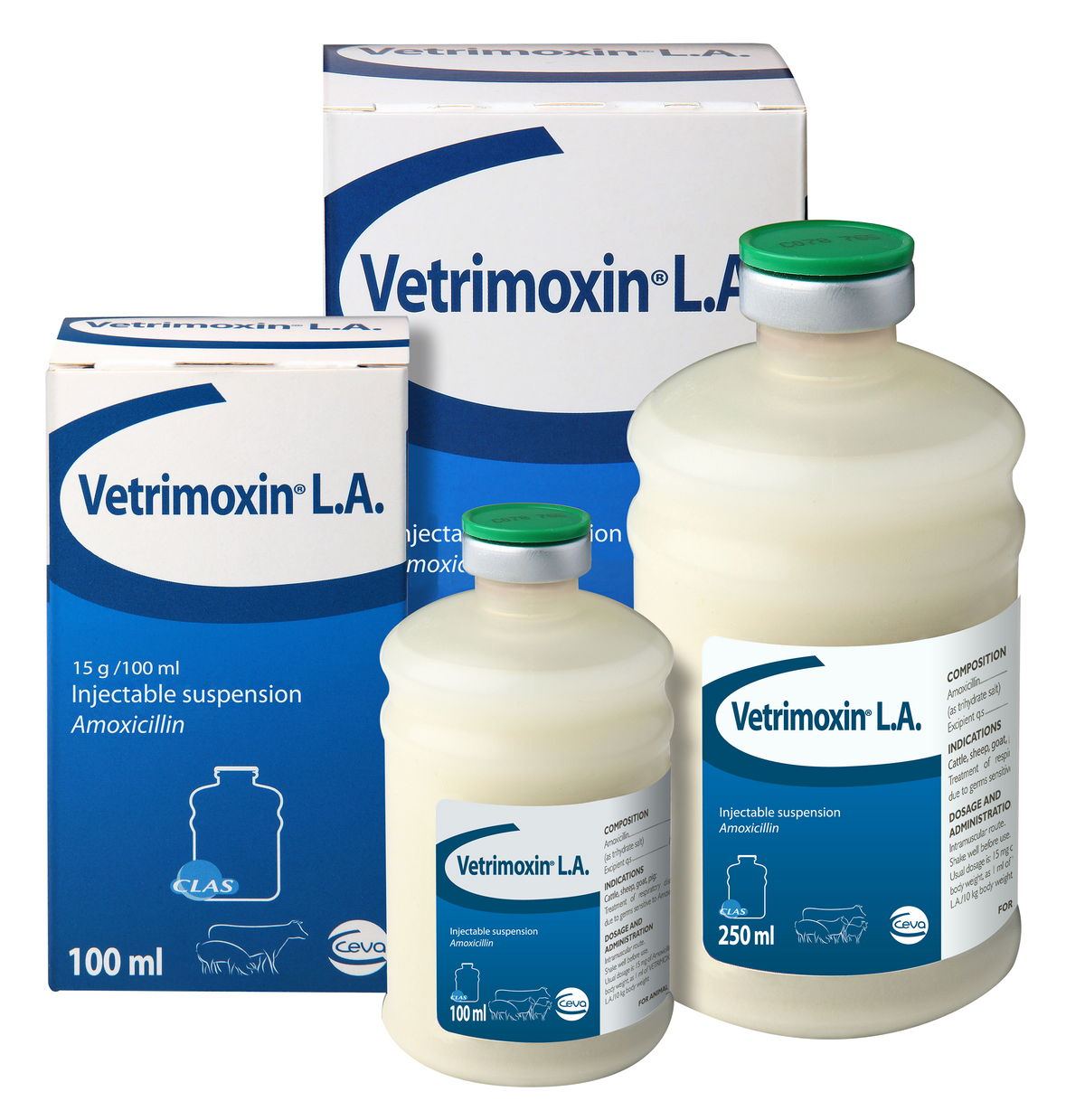 Vetrimoxin L.A. (Amoxicillin 150mg/ml)  100ml