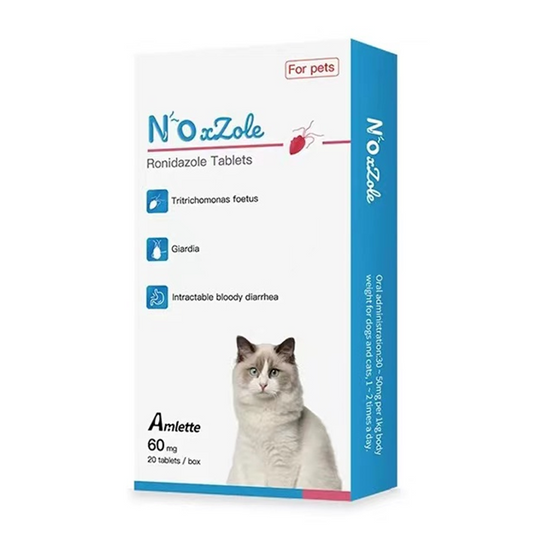 NOXZole （Ronidazole Tablets）For Cat 60mg-20 Tablets