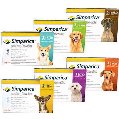 Simparica (Sarolaner) Flea and Tick Protection Chewable For Dogs