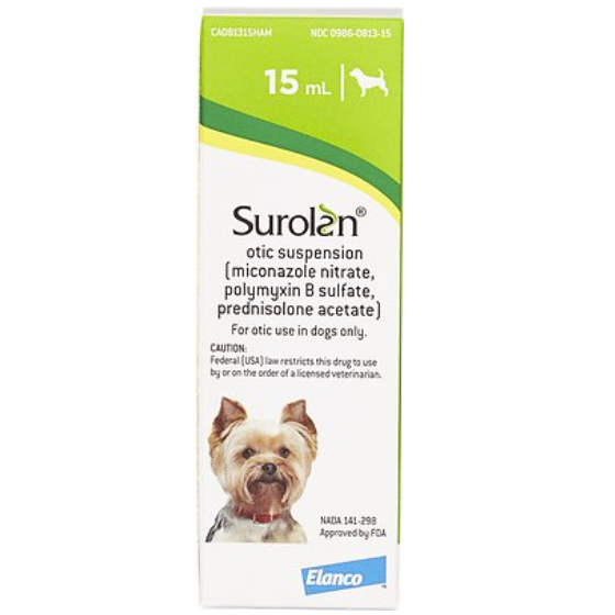 Surolan Otic Suspension for Dogs 15ML