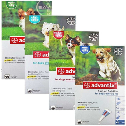 Advantix Flea Tick and Mosquito Prevention 4 Dose Animal Health Control Dog | Bayer