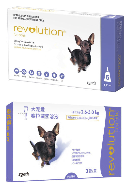 Revolution - Vet-Grade Protection (selamectin)-treatment of fleas, tick, ear mites and heartworms For dog & cat | ZOETIS