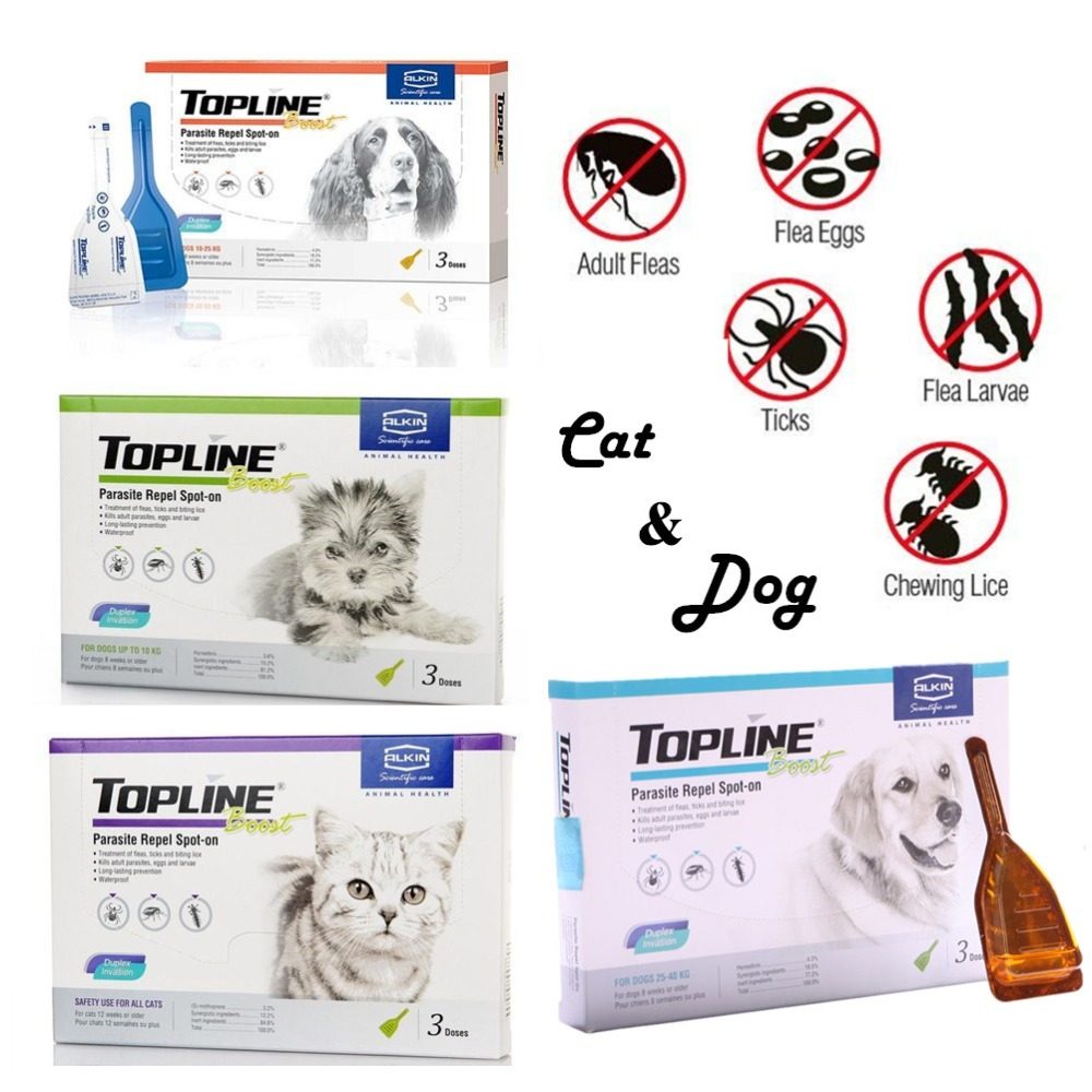 Alkin Topline Boost For Dogs & Cats Flea and Tick Biting Lice Treatment