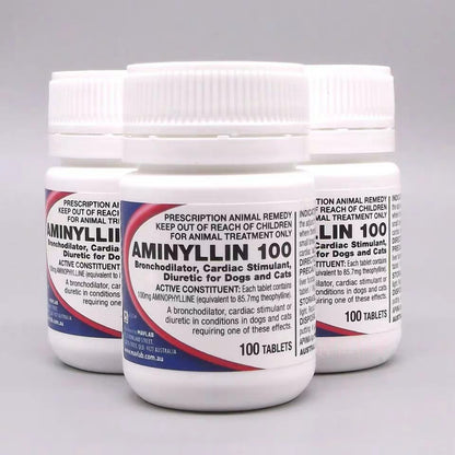 Aminyllin Tablets 50/100mg/200mg For Cats 100 Tablets