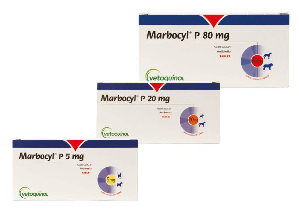 Marbocyl P-5/20/80mg Tablets For Cat/Dog | Vetoquinol