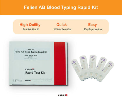 KABB BIO Feline AB Blood Typing Rapid Kit, Health Test Kit for Pet (Cat)